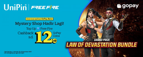 Borong Semua Item dengan Diskon 90% di Free Fire Mystery Shop! Makin Untung dengan Cashback 12.000 GoPay Coins!